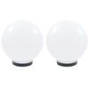 vidaXL Bowl Lamp | Set of 2 | White | Polymethyl methacrylate | Small