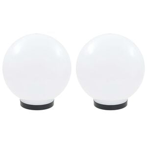 vidaXL Bowl Lamp | Set of 2 | White | Polymethyl methacrylate | Small