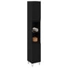 vidaXL Bathroom Cabinet Black Oak 30 x 30 x 190 cm Engineered Wood