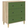 vidaXL Chest of Drawers GELEEN Emerald geometric print Engineered Wood