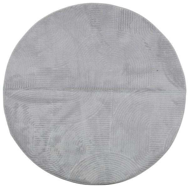 vidaXL Rug IZA Short Pile Scandinavian Look Grey &Oslash; 120 cm