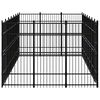 vidaXL Outdoor Dog Kennel Steel 19.35 m&sup2;