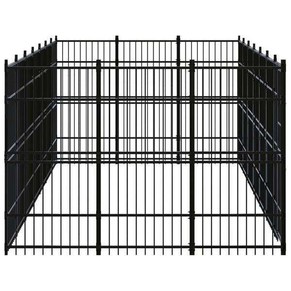 vidaXL Outdoor Dog Kennel Steel 19.35 m&sup2;