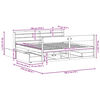 vidaXL Bed Frame without Mattress Wax Brown 180x200 cm Super King Solid Wood Pine