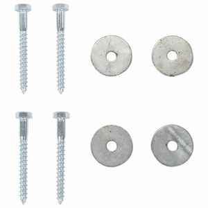 vidaXL Earth anchor 4 pcs Silver &Oslash;10 x 60 cm Galvanized Metal