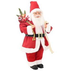 vidaXL Santa Claus Figure Red 30 cm Polyester