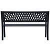 vidaXL Garden Bench 125 cm Black Steel