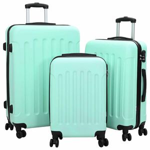 vidaXL Suitcase Set with Lock 3 pcs Mint green 50 x 31 x 78 cm