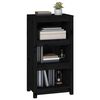 vidaXL Book Cabinet Black 50x35x97 cm Solid Wood Pine
