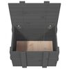 vidaXL Storage Box Grey 58x40.5x42 cm Solid Wood Pine
