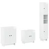 vidaXL 3 Piece Bathroom Cabinet Set EDE High Gloss White