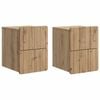 vidaXL Wall-Mounted Bedside Cabinet 2 pcs Artisan Oak Engineered Wood