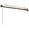 vidaXL Retractable Awning Yellow and White 3x2.5 m Fabric and Aluminium