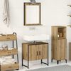 vidaXL Bathroom Furniture Set Wall-mounted 2 pcs Brown Engineered wood