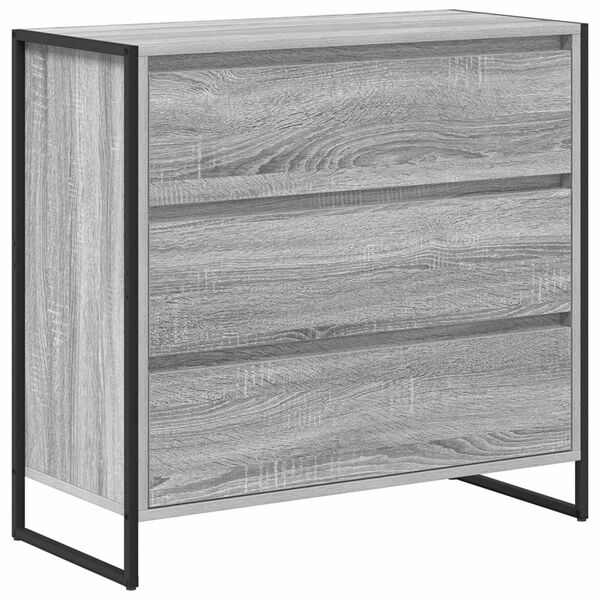 vidaXL Sideboard Grey Sonoma 79 x 36 x 75.5 cm Engineered Wood