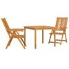 vidaXL Garden Dining Set 3 pcs Brown Solid Acacia Wood