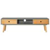 vidaXL TV Cabinet Grey 120x35x35 cm Solid Pinewood