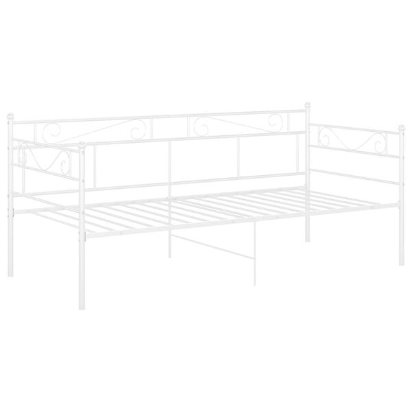 vidaXL Sofa Bed Frame without Mattress White Metal 90x200 cm