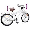 vidaXL Kids Bike 20'' for 6-11 Years Old White