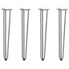 vidaXL hairpin legs for console tables for Console Table 4 pcs Natural Steel 72 cm Solid Steel