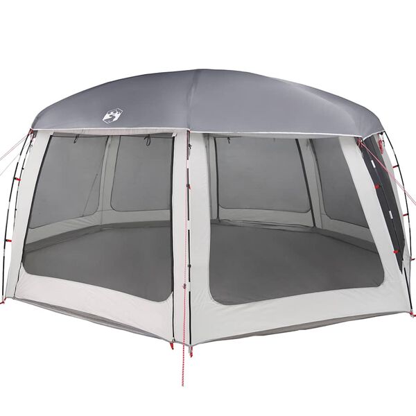 vidaXL Pool Tent with Removable Fly & Mesh Walls Grey 690x690 cm