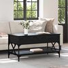 vidaXL Coffee Table Black Oak 100 x 50 x 50 cm Engineered Wood