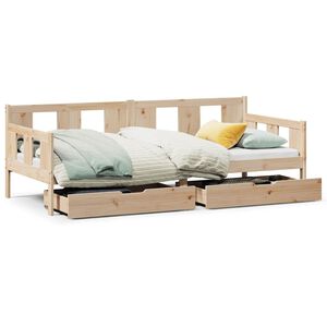 vidaXL Daybed with Drawers without Mattress 80x200 cm Solid Wood