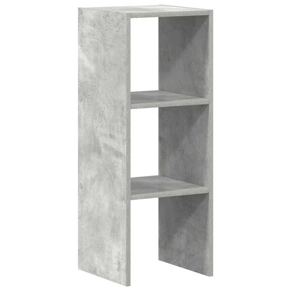 vidaXL Bookcase Stackable Concrete Grey 30x30x80 cm Engineered Wood