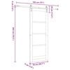 vidaXL Sliding Door ORKDAL White 78 x 202 cm Solid Pine Wood