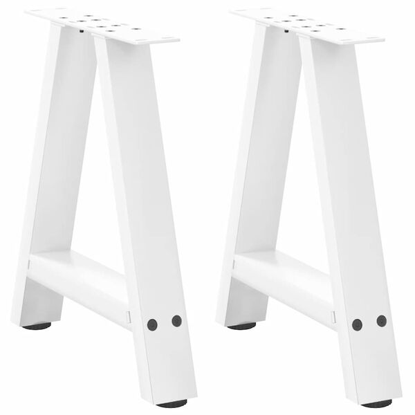 vidaXL Coffee Table Legs A-Shaped 2 pcs White&nbsp;50x(42-43) cm Steel