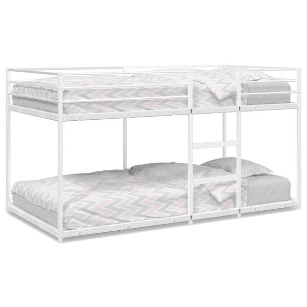 vidaXL Bunk Bed without Mattress White 90x190 cm Steel