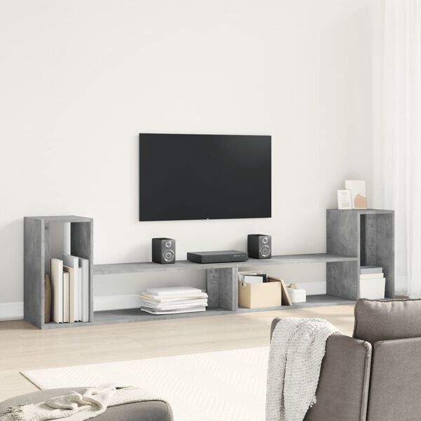 vidaXL TV Cabinets 2 pcs Concrete Grey 100x30x50 cm Engineered Wood