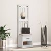 vidaXL Hall Tree SANDNES White 45x40x159.5 cm Solid Wood Pine