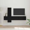 vidaXL TV Cabinet Set Wall-mounted 5 pcs Black Oak Engineered Wood