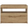vidaXL Bedside Cabinet with LED Lights Artisan Oak 60x35x40 cm Engineered Wood