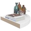 vidaXL Floating Corner Shelf High Gloss White 35x35x3.8 cm MDF
