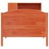 vidaXL Bookcase Bed without Mattress Wax Brown 100x200cm Solid Wood Pine