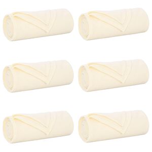 vidaXL Throw Blankets 6 pcs Cream 170 x 130 cm 1.86 kg Fleece