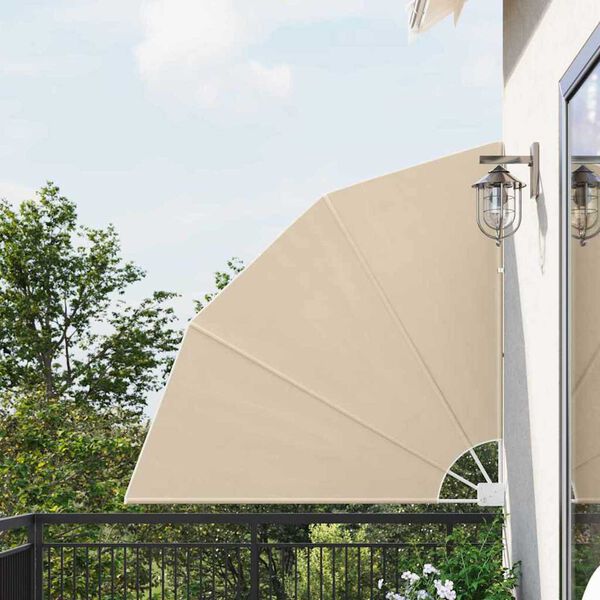 vidaXL Balcony Privacy Screen Beige 140 x 140 cm Polyester