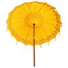 vidaXL Balinese Parasol Yellow 215 x 215 x 260 cm Cotton and Wood