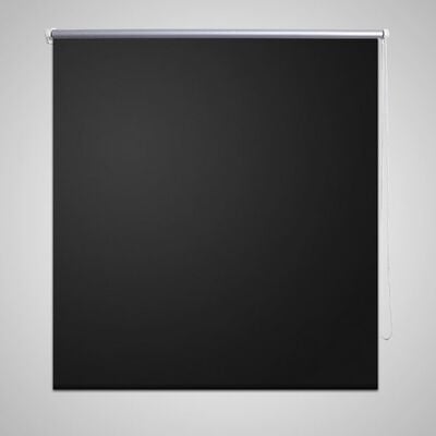 Roller Blind Blackout 100 x 175 cm Black