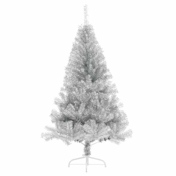 vidaXL Artificial Pre-lit Christmas Tree Silver 180 cm PET