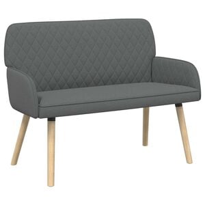 vidaXL 2 Seater Sofa with Solid Wood Legs 2-Seater Dark Grey
