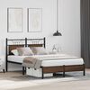 vidaXL Bed Frame without Mattress Brown Oak 120x190 cm Small Double Engineered Wood