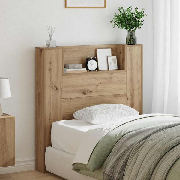 vidaXL Headboard Artisan Oak 100 x 15 x 103.5 cm Engineered Wood