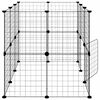 vidaXL 20-Panel Pet Cage with Door Black 35x35 cm Steel