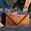 RedFire Handmade Fire Pit V Rust Steel