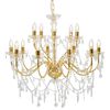 vidaXL Chandelier | Gold, Transparent | Metal, Acrylic | Medium | Chandelier