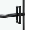 vidaXL Bath Shower Screen Black and Transparent 100 x 68 x 128 cm