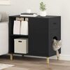 vidaXL Cat House Black 72 x 42.5 x 70 cm Engineered Wood